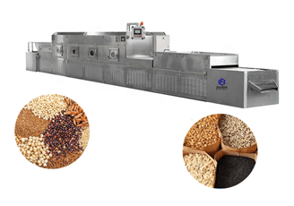 Microwave sterilization and drying machine for grain